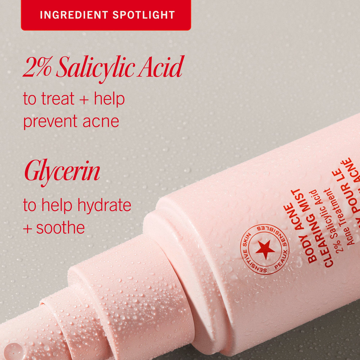 Body Acne Clearing Mist with 2% Salicylic Acid