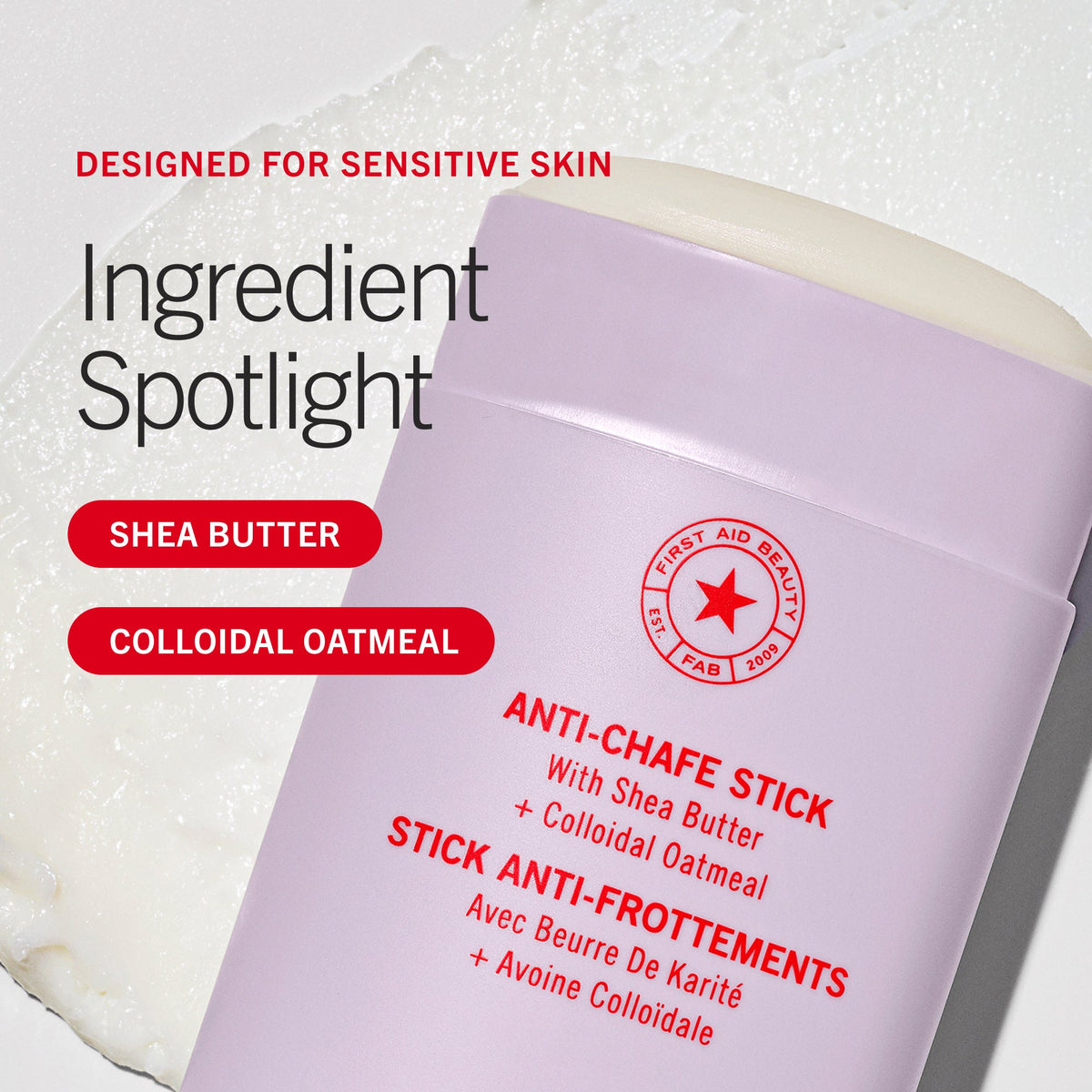 Anti-Chafe Stick with Shea Butter + Colloidal Oatmeal