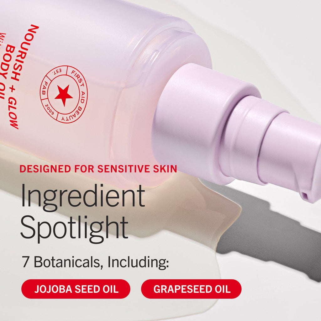 Nourish + Glow Body Oil with Jojoba Seed + Grapeseed Oil