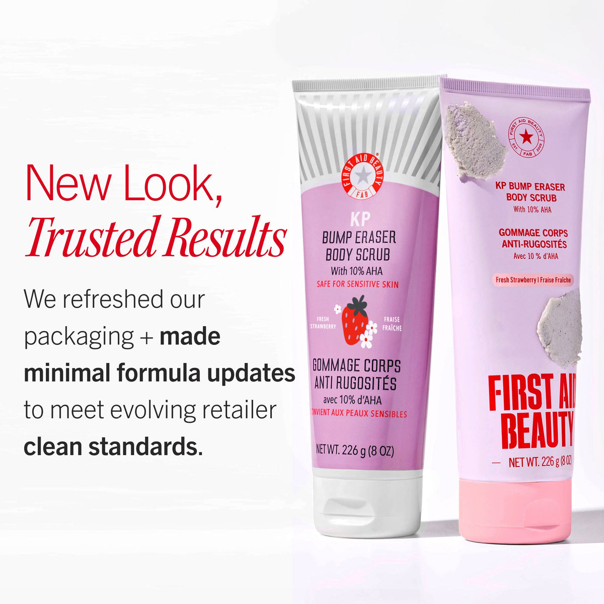 KP Bump Eraser Body Scrub 10% AHA Fresh Strawberry Duo