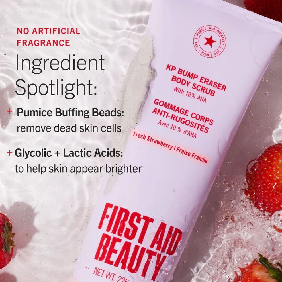 KP Bump Eraser Body Scrub 10% AHA Fresh Strawberry Duo