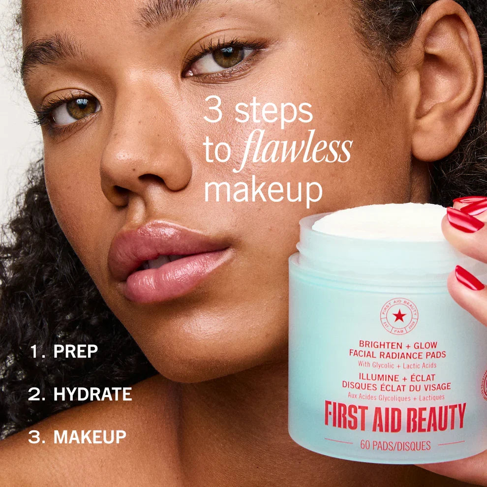 Brighten + Glow Facial Radiance Pads with Glycolic + Lactic Acids